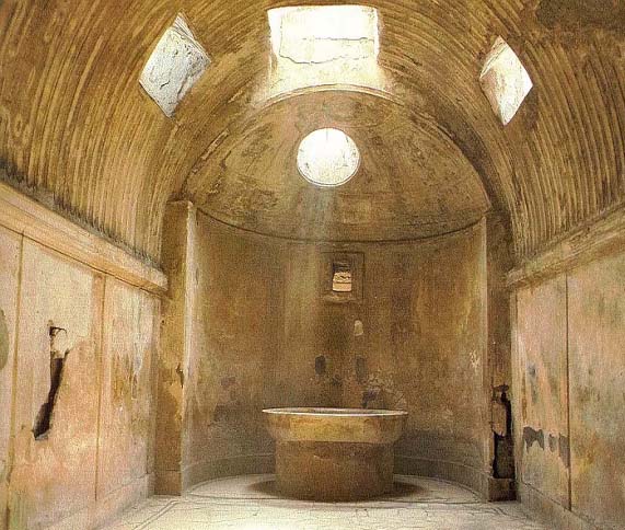 Pompéi : caldarium des Thermes du Forum 