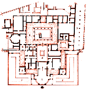 Plan de la villa des Mystères